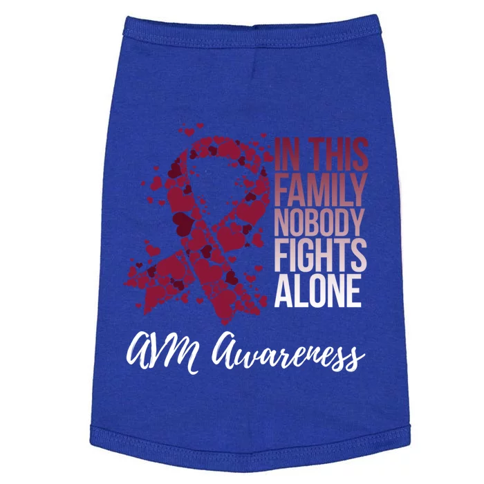 Family Support Arteriovenous Malformation Avm Awareness Cool Gift Doggie Tank