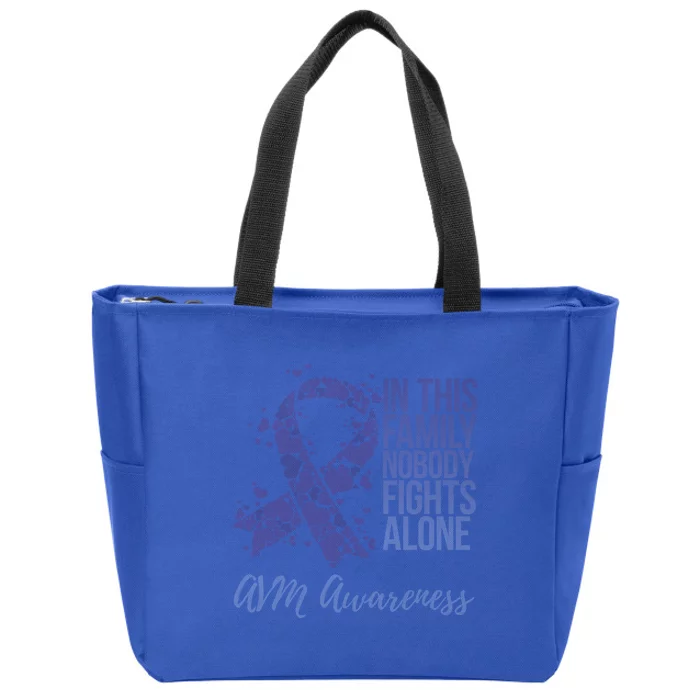 Family Support Arteriovenous Malformation Avm Awareness Gift Zip Tote Bag