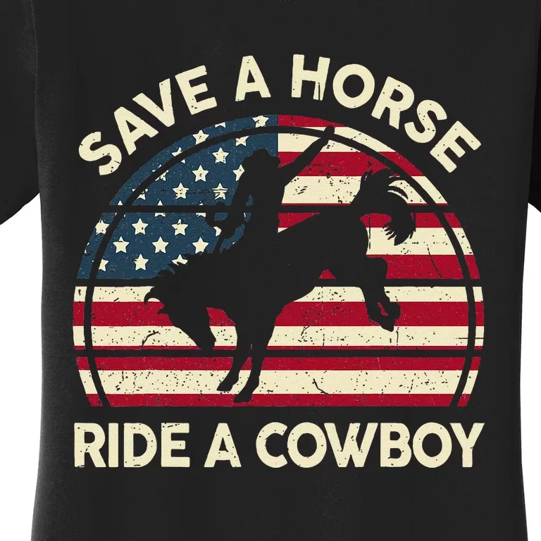 Funny Save A Horse Ride A Cowboy Horse Women's T-Shirt