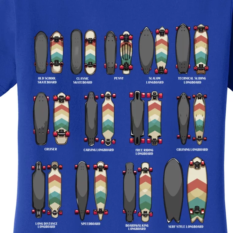 Funny Skateboard Art For Ns Skateboarding Cute Gift Women's T-Shirt