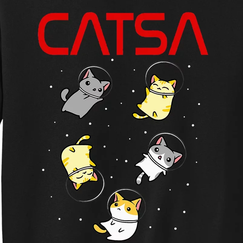 Funny Space Astronaut Cat Tall Sweatshirt