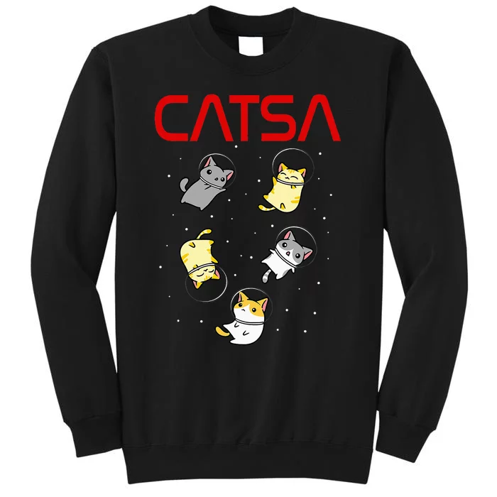 Funny Space Astronaut Cat Tall Sweatshirt