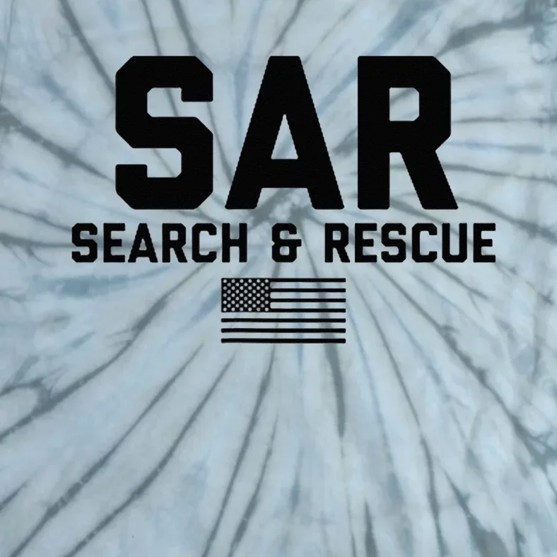 FRONT & Search And Rescue American Flag SAR Team Tie-Dye T-Shirt