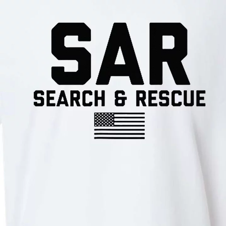 FRONT & Search And Rescue American Flag SAR Team Sueded Cloud Jersey T-Shirt