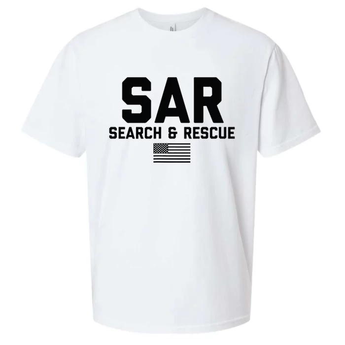 FRONT & Search And Rescue American Flag SAR Team Sueded Cloud Jersey T-Shirt