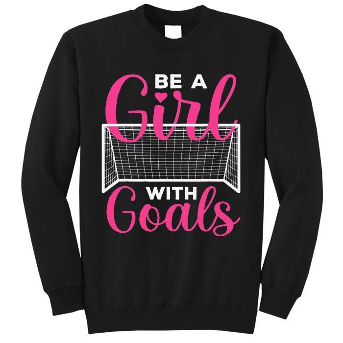 Funny Soccer Art For Girls Teens  Soccer Lovers Players Tall Sweatshirt