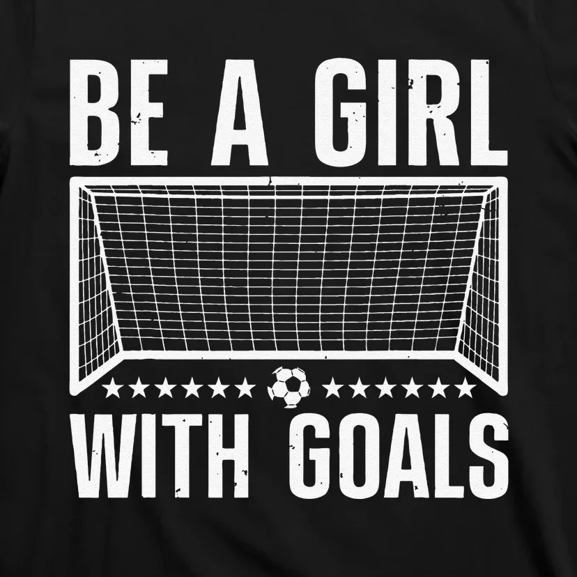 Funny Soccer Art For Girls Teens  Soccer Lovers Players T-Shirt