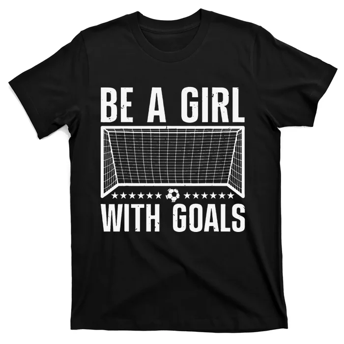 Funny Soccer Art For Girls Teens  Soccer Lovers Players T-Shirt