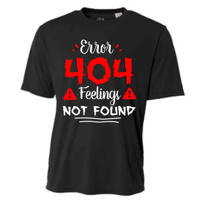 Funny Single Anti Valentine Great Gift Error 404 Feelings Not Found Funny Gift Cooling Performance Crew T-Shirt