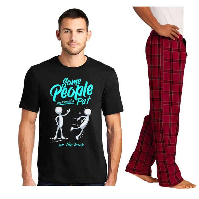 Funny Sarcastic Adult Humor Pat On The Back Graphic Novelty Pajama Set