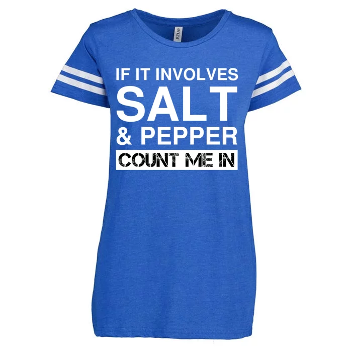 Funny Salt And Pepper Cooking Spices Red White Black Pepper Gift Enza Ladies Jersey Football T-Shirt