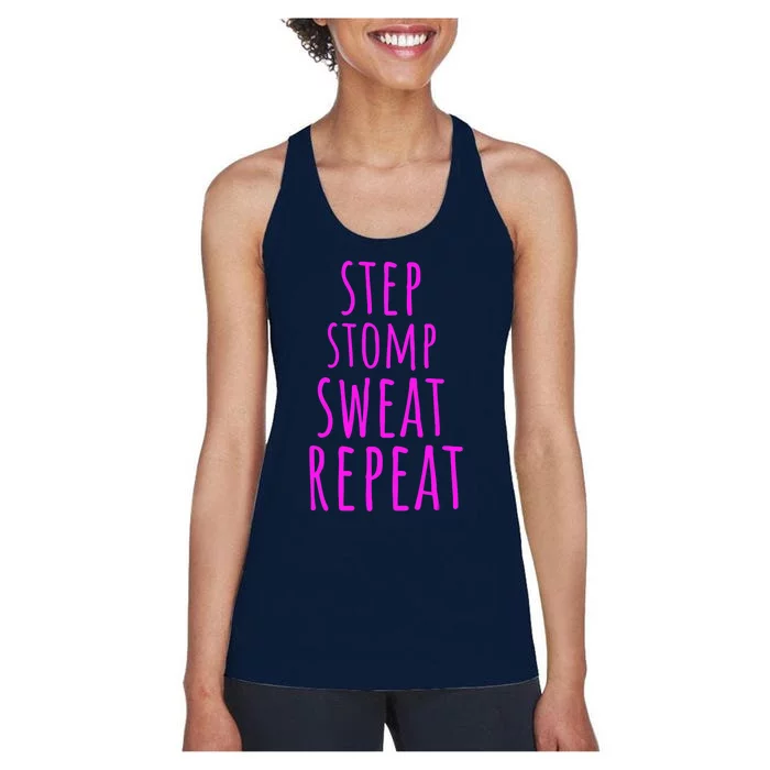 Funny Step Aerobics I love Step Aerobic Step Aerobics Women's Racerback Tank