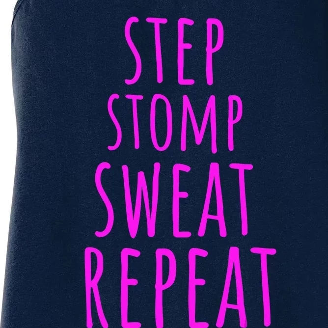 Funny Step Aerobics I love Step Aerobic Step Aerobics Women's Racerback Tank