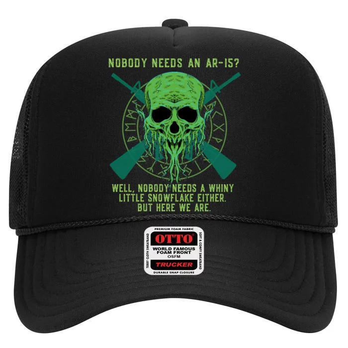 Funny Second Amendment Gun Rights Anti Woke MAGA Conservative High Crown Mesh Trucker Hat