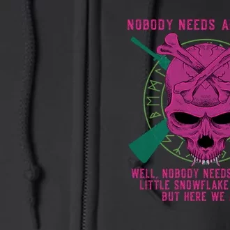 Funny Second Amendment Gun Rights Anti Woke MAGA Conservative Full Zip Hoodie