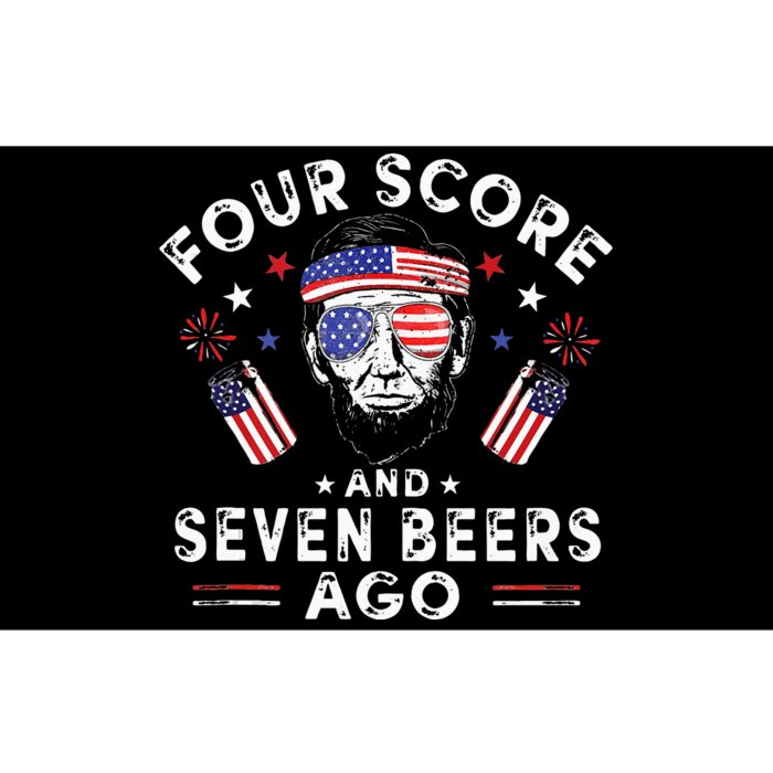 Four Score And 7 Beers Ago 4th Of July Drinking Like Lincoln Bumper Sticker