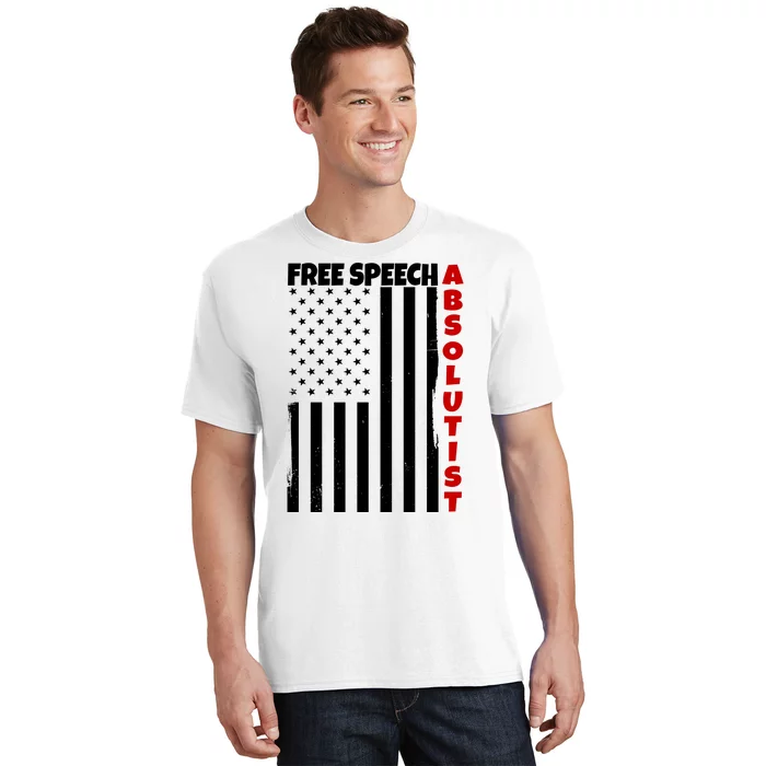 Free Speech Absolutist American Flag T-Shirt