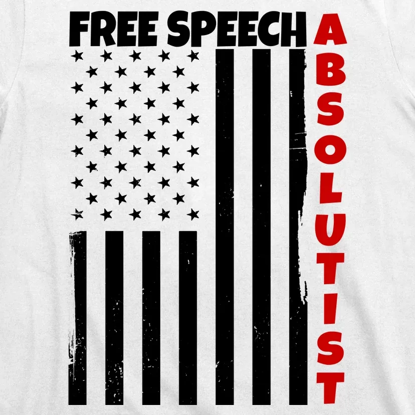 Free Speech Absolutist American Flag T-Shirt