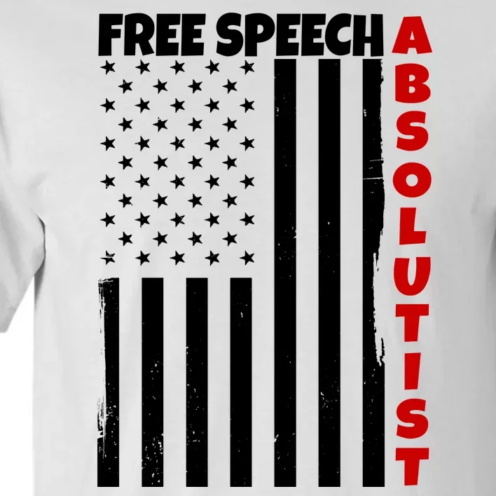 Free Speech Absolutist American Flag Tall T-Shirt