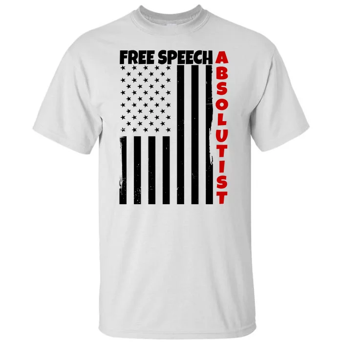 Free Speech Absolutist American Flag Tall T-Shirt