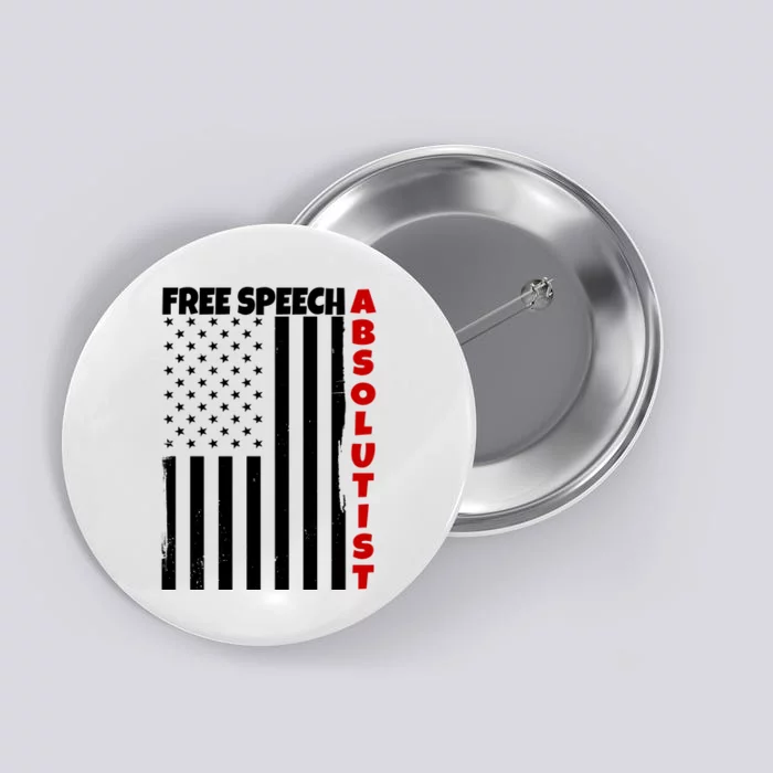 Free Speech Absolutist American Flag Button