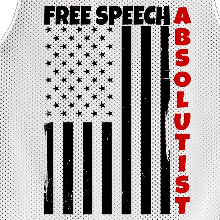 Free Speech Absolutist American Flag Mesh Reversible Basketball Jersey Tank