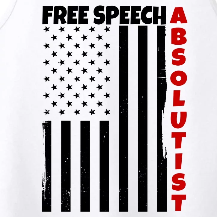 Free Speech Absolutist American Flag Performance Tank