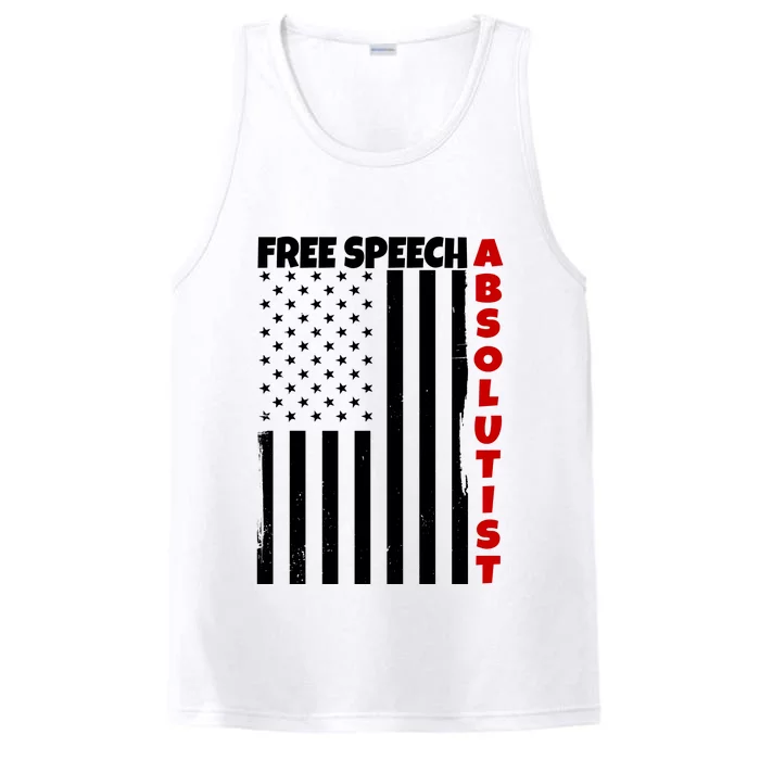 Free Speech Absolutist American Flag Performance Tank