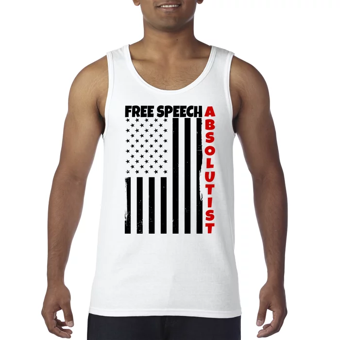 Free Speech Absolutist American Flag Tank Top