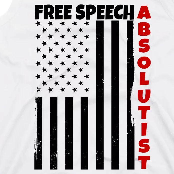 Free Speech Absolutist American Flag Tank Top