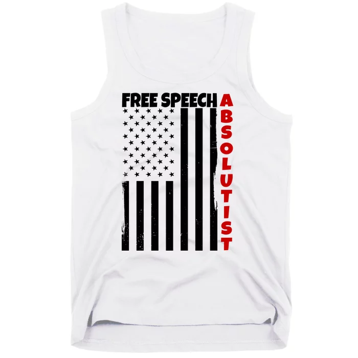 Free Speech Absolutist American Flag Tank Top