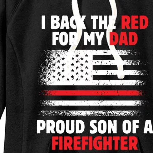 Firefighter Son American Professional Rescuer Fire Retro Gift Women's Fleece Hoodie