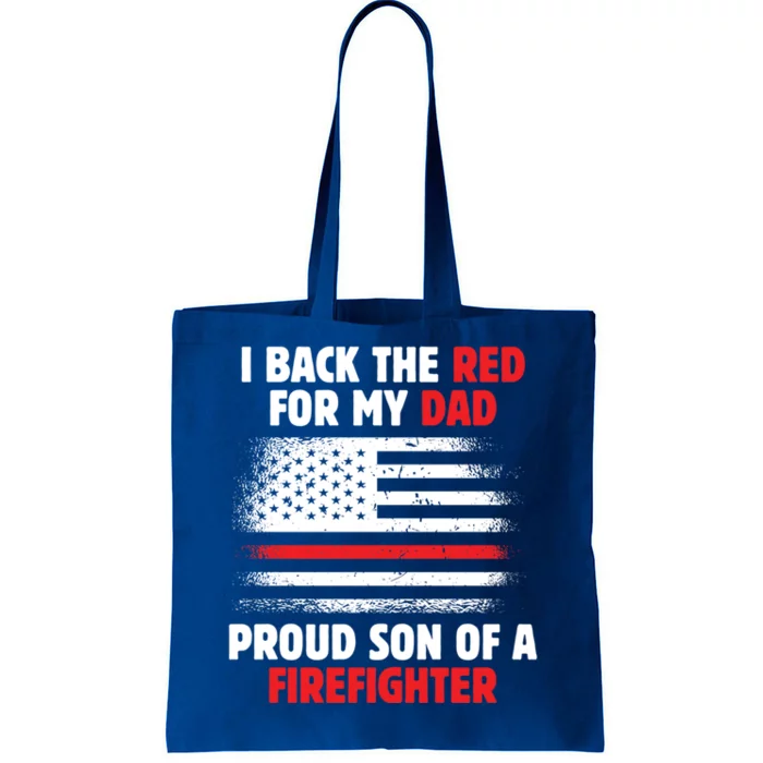 Firefighter Son American Professional Rescuer Fire Retro Gift Tote Bag