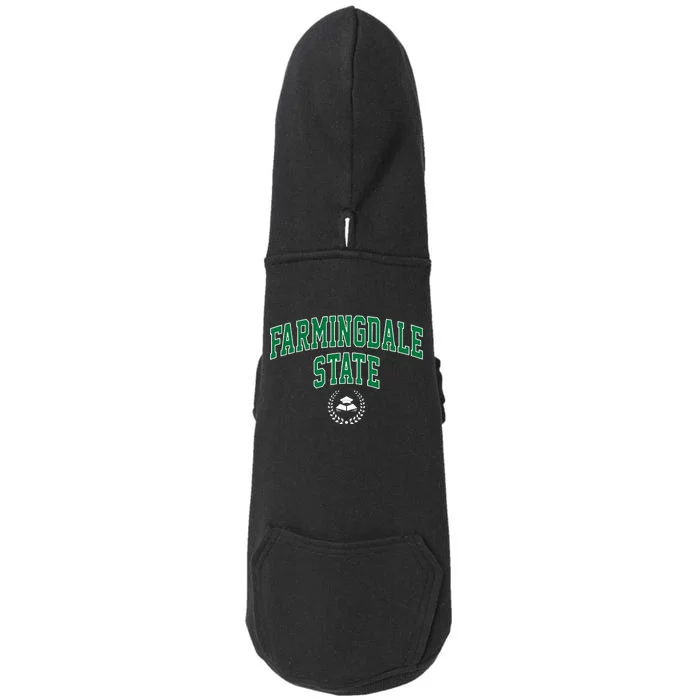 Farmingdale State Arch Vintage Retro College Athletic Sports Doggie 3-End Fleece Hoodie