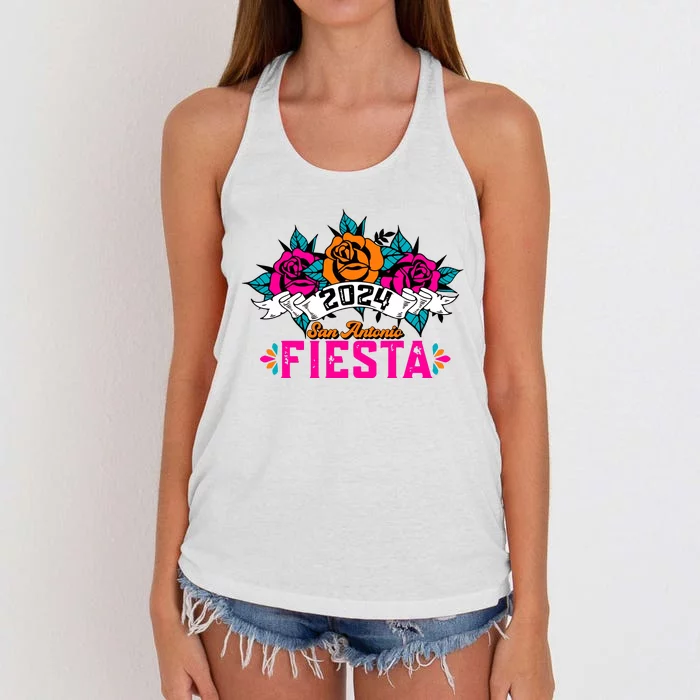 Fiesta San Antonio 2024 Women's Knotted Racerback Tank