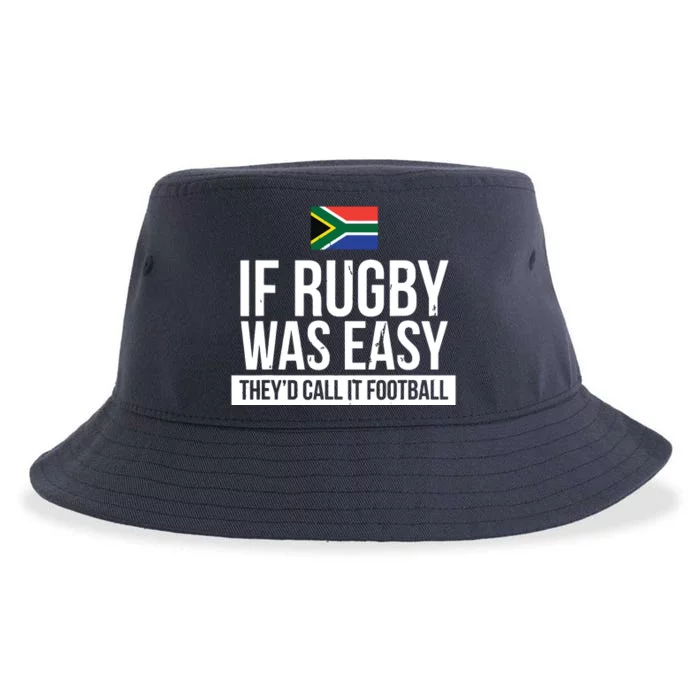 Funny South Africa Rugby Rugby Sustainable Bucket Hat