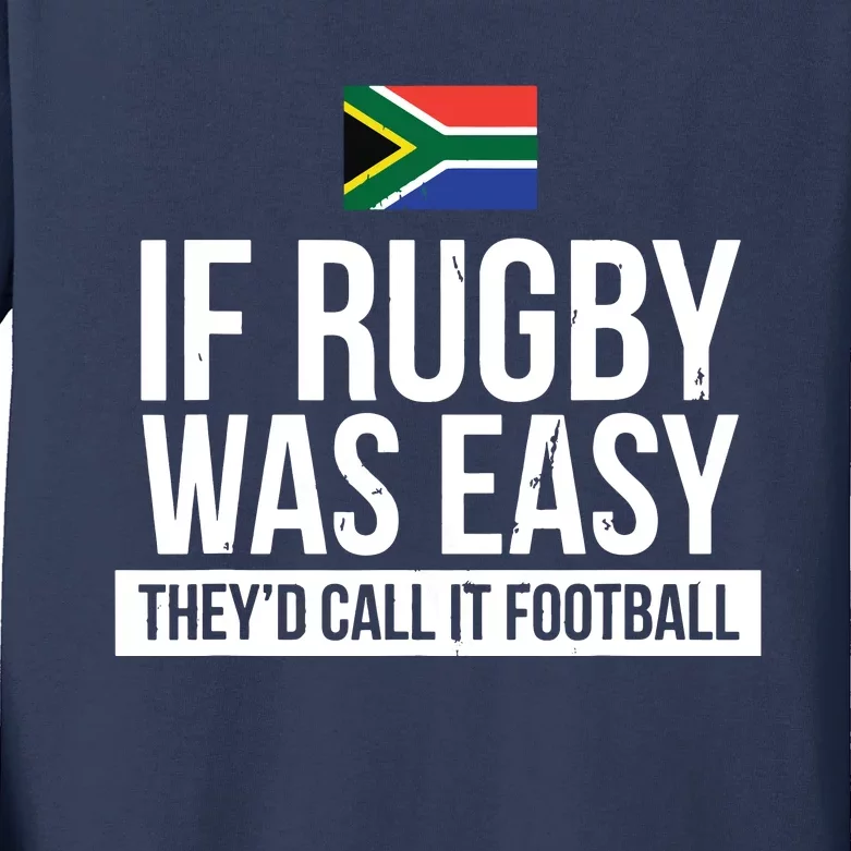 Funny South Africa Rugby Rugby Kids Long Sleeve Shirt