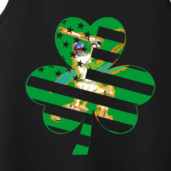 Funny Shamrock Baseball Players Catchers St Patrick's Day Gift Performance Tank