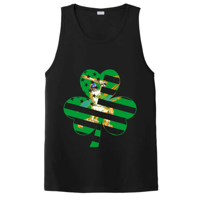 Funny Shamrock Baseball Players Catchers St Patrick's Day Gift Performance Tank