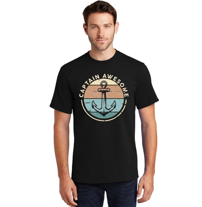 Funny Sailing Boating Sailor Boat Captain Awesome Tall T-Shirt