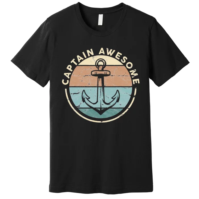 Funny Sailing Boating Sailor Boat Captain Awesome Premium T-Shirt