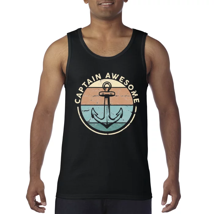 Funny Sailing Boating Sailor Boat Captain Awesome Tank Top