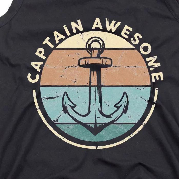 Funny Sailing Boating Sailor Boat Captain Awesome Tank Top