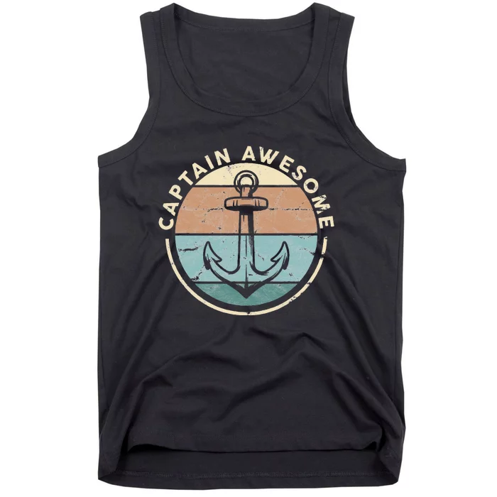 Funny Sailing Boating Sailor Boat Captain Awesome Tank Top