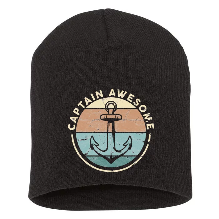 Funny Sailing Boating Sailor Boat Captain Awesome Short Acrylic Beanie