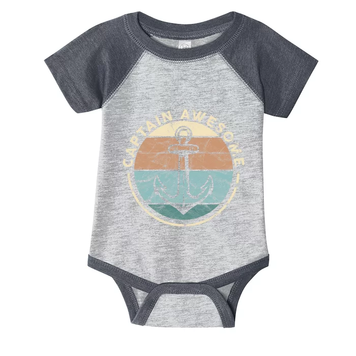 Funny Sailing Boating Sailor Boat Captain Awesome Infant Baby Jersey Bodysuit