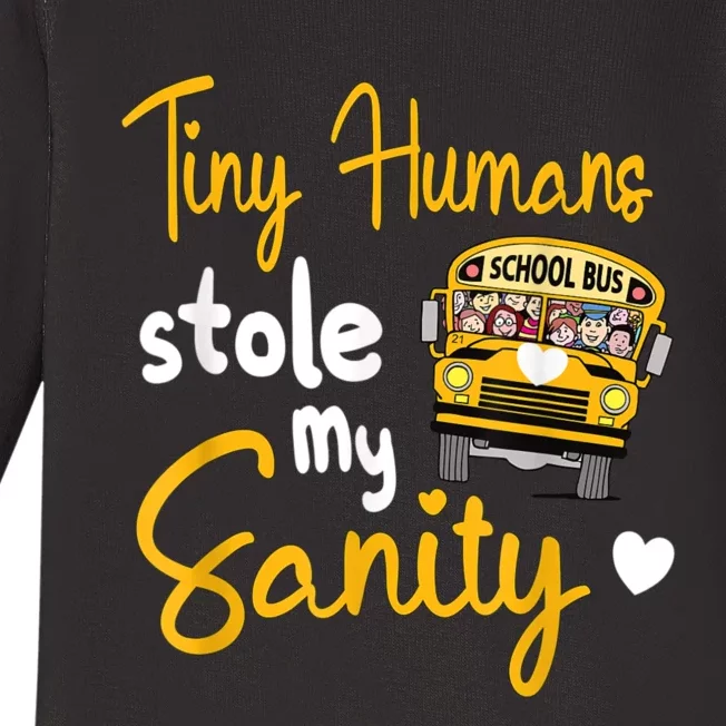 Funny School Bus Driving School Bus Driver Baby Long Sleeve Bodysuit