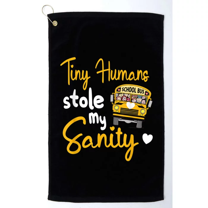 Funny School Bus Driving School Bus Driver Platinum Collection Golf Towel