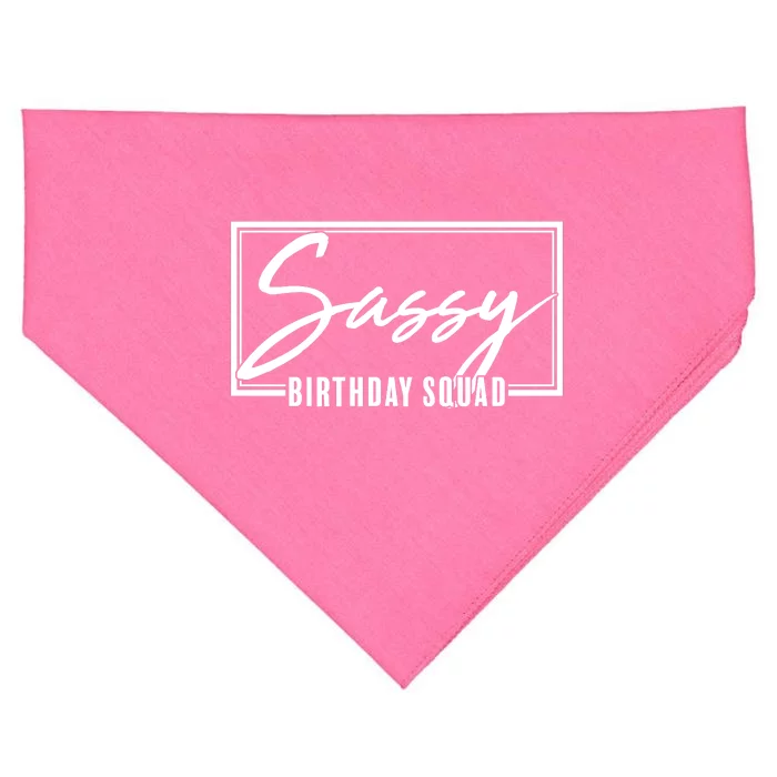 Funny Sassy Birthday Squad Matching Group Shirts USA-Made Doggie Bandana