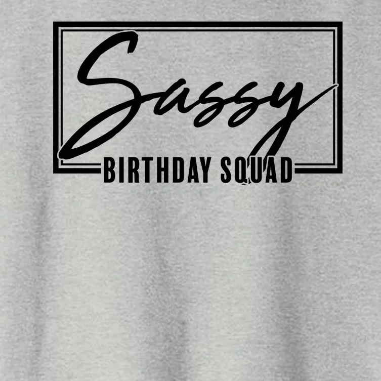 Funny Sassy Birthday Squad Matching Group Shirts Women's Crop Top Tee